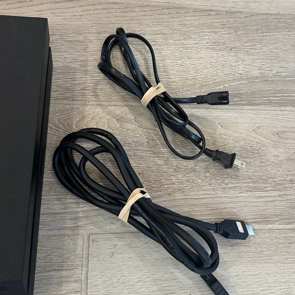 Sony PlayStation 4 Slim Matte and Gloss Black Console with Cables